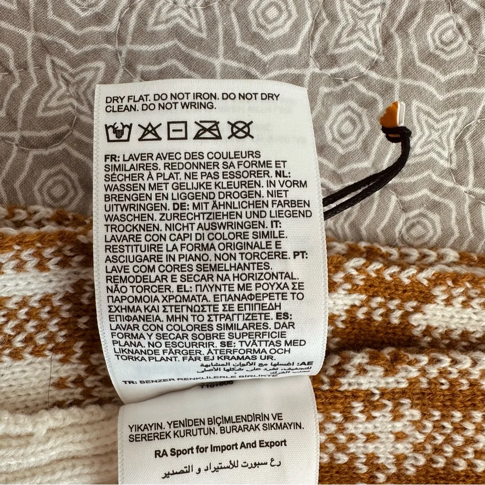 Timberland Tan & Cream Checkered Plaid Scarf NWOT